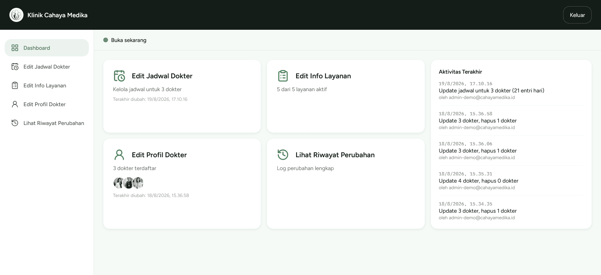Dashboard Admin