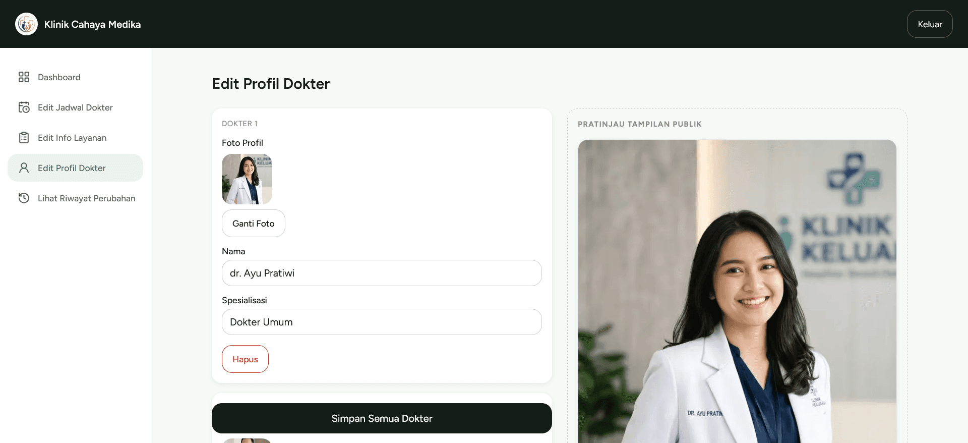 Edit Profil Dokter